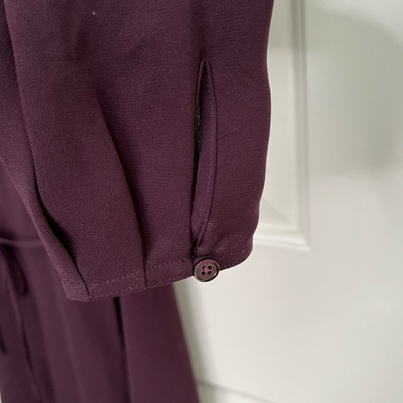 NWT Aritzia Harlay Wrap Eggplant Dress - Picture 6 of 8